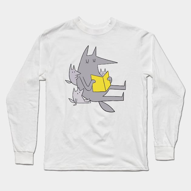 Bed Time Story Long Sleeve T-Shirt by GiuliaM